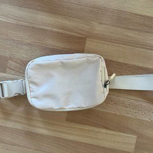 Cream Nylon Fanny pack